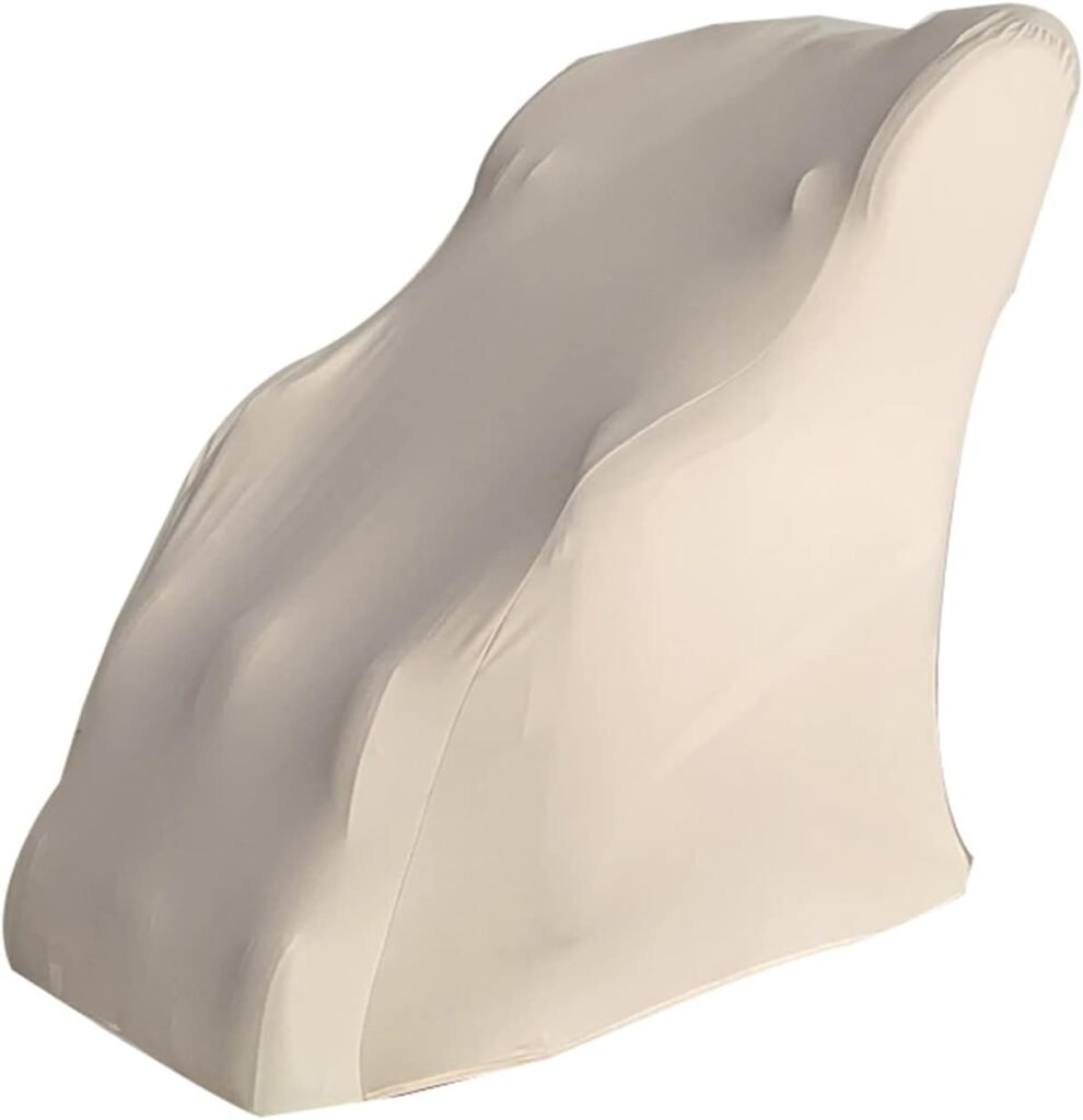 FBKPHSS Massage Chair Dust-Proof Cover, Full Body Shiatsu Massage Chair Cover Soft Stretch Fabrics Zero Gravity Massage Chair Cover for All Massage Chairs,Beige,M
