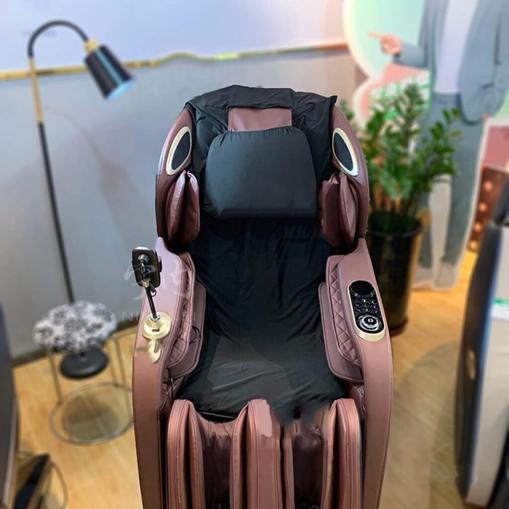 FBKPHSS Shiatsu Massage Chair Cover, Zero Gravity Single Recliner Chair Sweat-Resistant and Wear-Resistant Dustproof Protector Cover Suitable for Most Massage Chairs,Black,Full Body