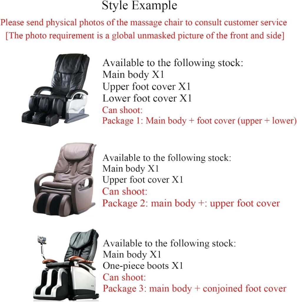 Full Body Shiatsu Zero Gravity Single Recliner Chair Cover Wear-Resistant Sweat-Resistant and Wear-Resistant Slipcovers for Protecting Massage Chairs,Black,Package 2