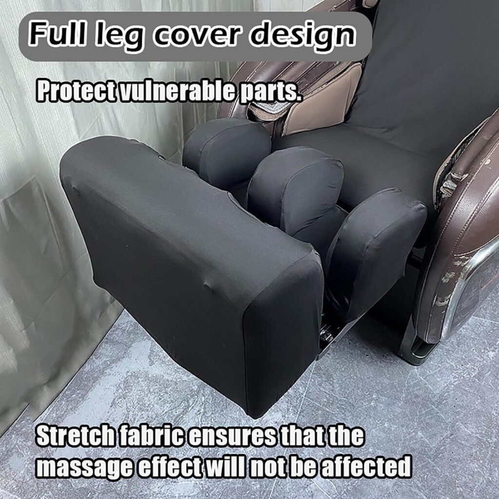Full Body Zero Gravity Chair Covers, Massage Chair Cover Protector, Shiatsu Massage Recliner Chair dustproof Cover,Covers for pet,cat and Dog Scratch Proof,Black