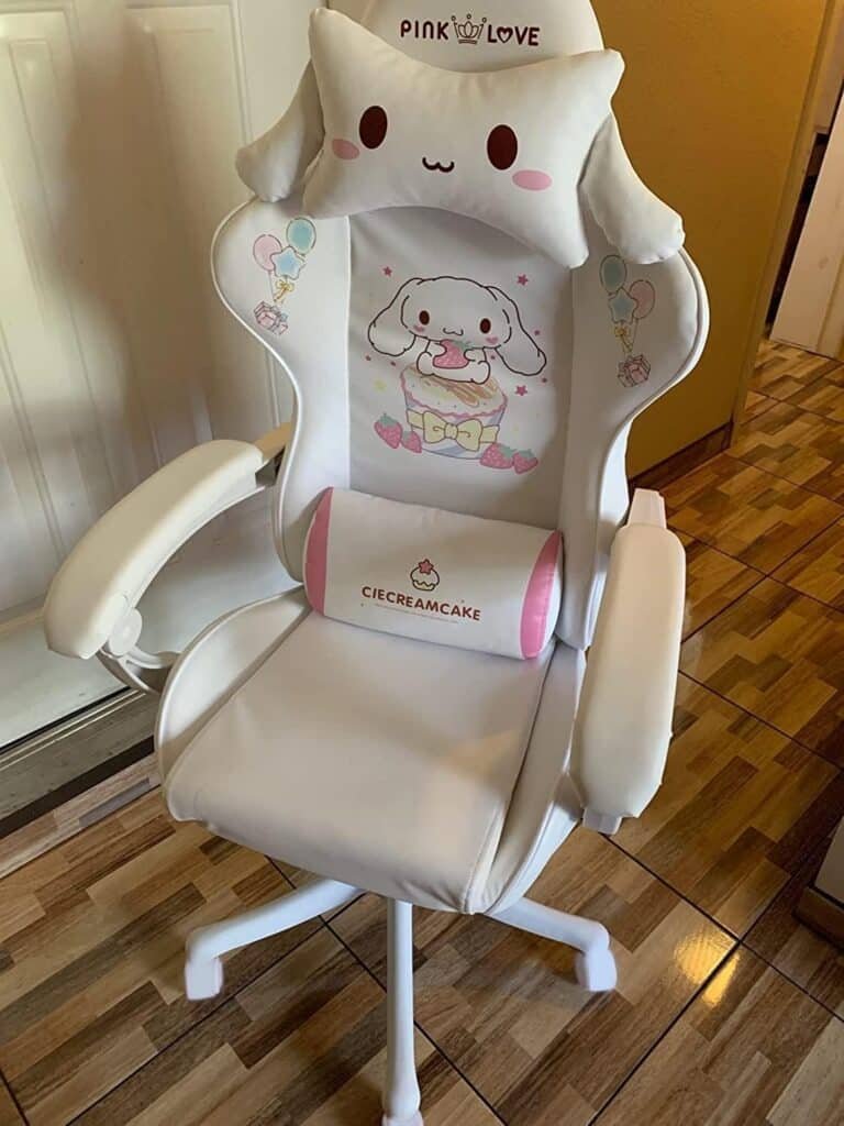 Gaming Chair Adults Gaming Chair Girls Cute Computer Leather Armchair Office Home Swivel Lifting Adjustable Chair 4 768x1024