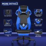 Gaming Chair Computer Chair With Footrest And Lumbar Support Pu Leather High Back Adjustable Game Chair With Adjustable 1 4 150x150