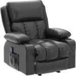 Gia Faux Leather Recliner Chair Modern Rocker With Vibration Massage And Heat Ergonomic Lounge Chair For Living Room Wit 1 150x150