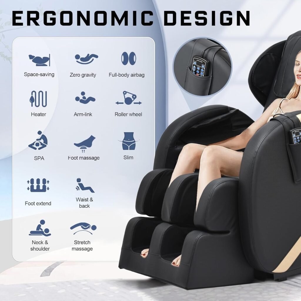 GOWE Massage Chair Recliner with Zero Gravity with Full Body Air Pressure