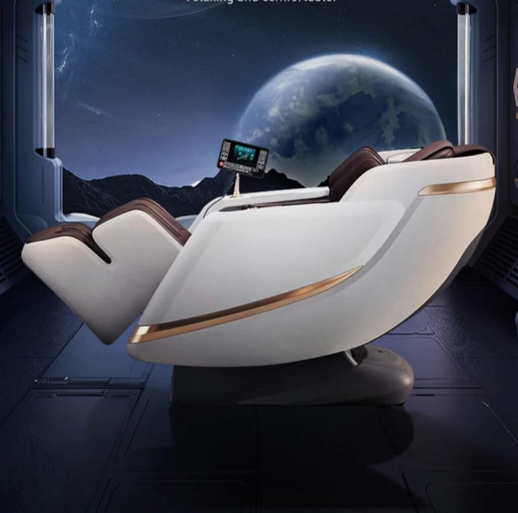 Luxury Massage Recliner Chair for Men and Women, Deep Tissue Massage, Full Body Zero Gravity Air Pressure Massage Chair Health Test Heart Rate, Blood Oxygen Test