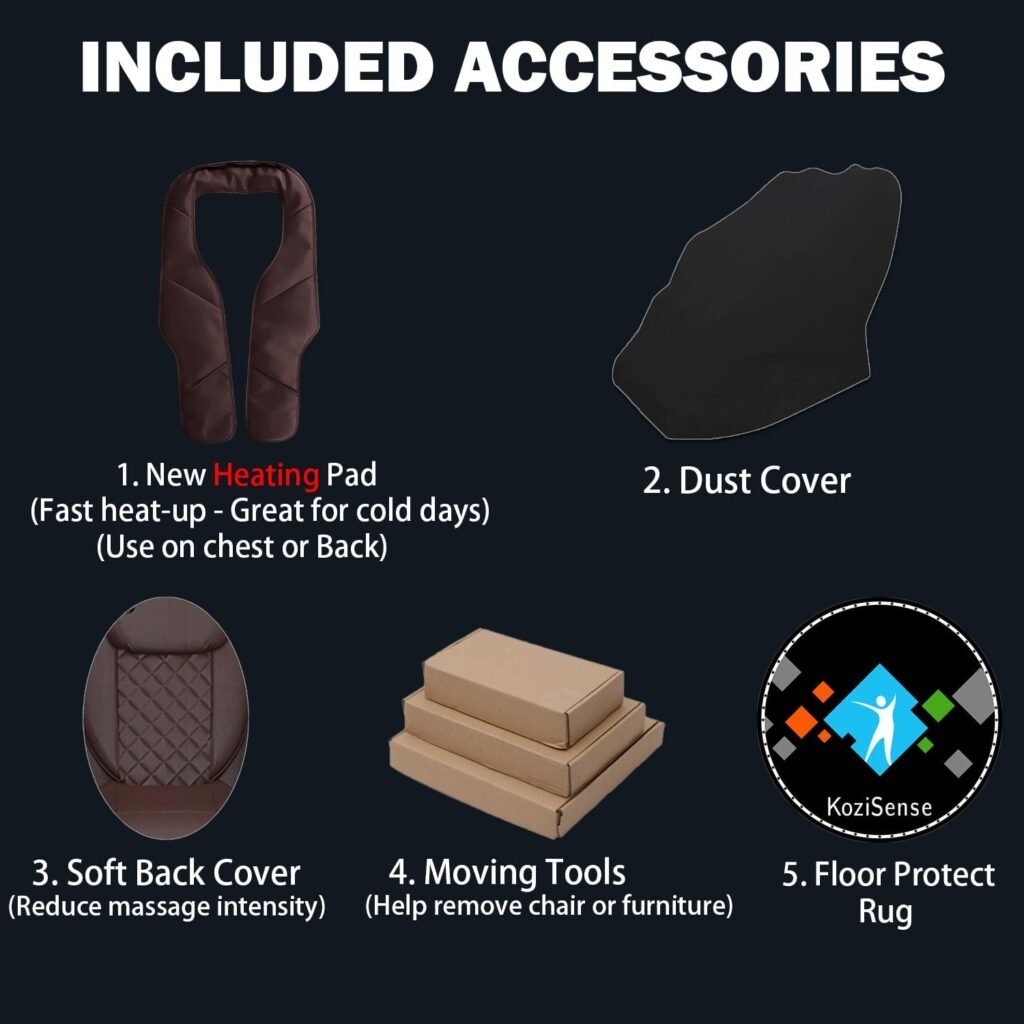 Massage Chair Full Body, Zero Gravity SL-Track Shiatsu Massage Recliner Chair with Heat, AI Control, Body Scan and Calfrest Extension (Black Brown)