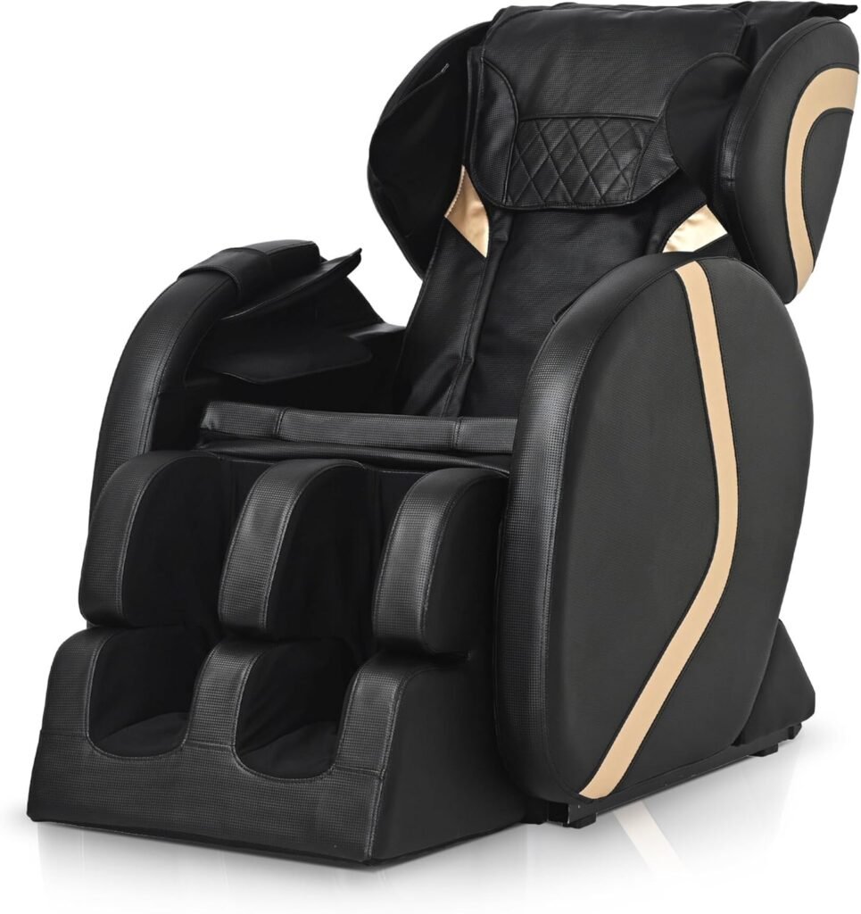 Massage Chair Recliner with Zero Gravity, Full Body Massage, Heating, Airbags, Up to 5.7 inches Tall, for Home and Office, Black, PO-V990-2 Massage Chair Recliner with Zero Gravity, Full Body Massage, Heating, Airbags, Up to 5.7 inches Tall, for Home and Office, Black, PO-V990-2
