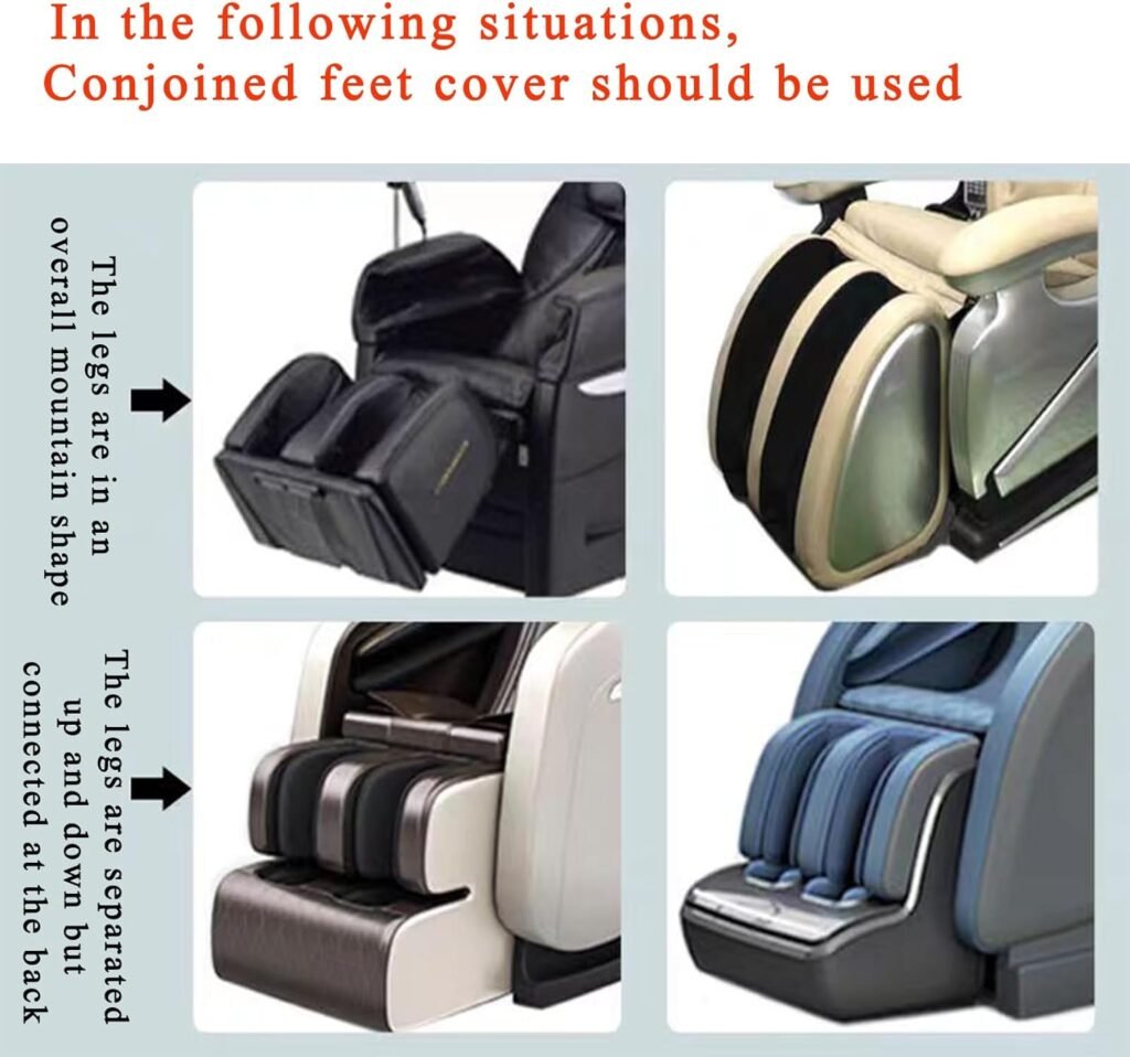 Massage Chair Zero Gravity Full Body Cover,Stretchs Fabrics Massage Chair Cover Pet Protector Zero Gravity Recliner Chair Dustproof Removable Cover,Foot Covers (up + Down)