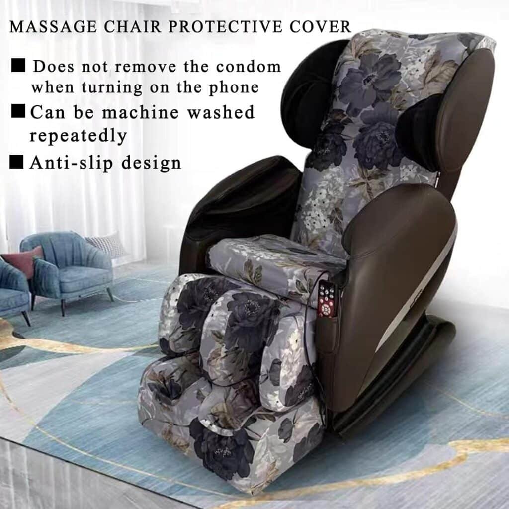 Massage Chair Zero Gravity Full Body Cover,Stretchs Fabrics Massage Chair Cover Pet Protector Zero Gravity Recliner Chair Dustproof Removable Cover,Foot Covers (up + Down)