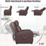 Moccha Massage Recliner Chair Ergonomic Adjustable Single Sofa With Padded Seat Backrest Footrest Reclining Sofa With Re 1 150x150