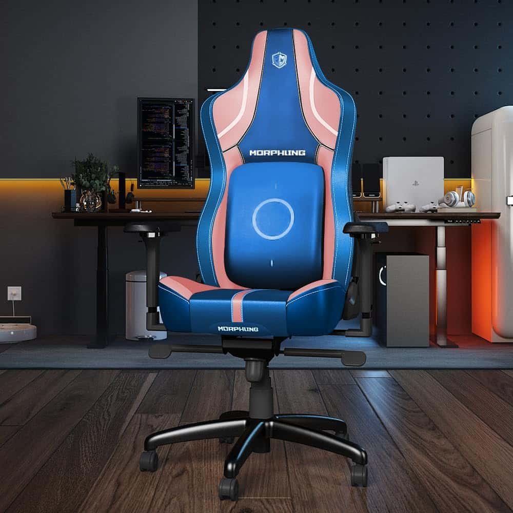 Morphling Ergonomic Gaming Chair - Red Computer Gaming Chair Best Adjustable PC Racing Chair Massage Comfortable Office Gaming Chair with Lumbar Support for Back Pain Heavy People