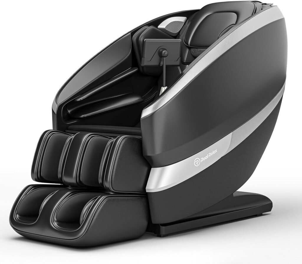 Real Relax 2024 Massage Chair Full Body Of Dual Core S Track Zero Gravity Massage Recliner Chair Fs01 Black 1024x895