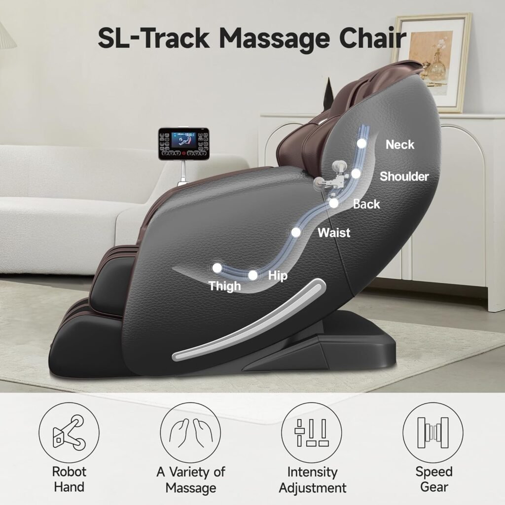 Real Relax Elderly Couples Massage Chair Favor-05 Black + Favor-06 Brown