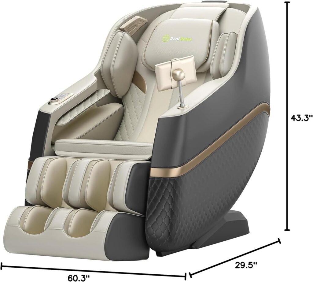 Real Relax Massage Chair Sl Track Full Body Zero Gravity Massage Recliner With Yoga Stretch App Control Favor 07 Brown 3 1024x922