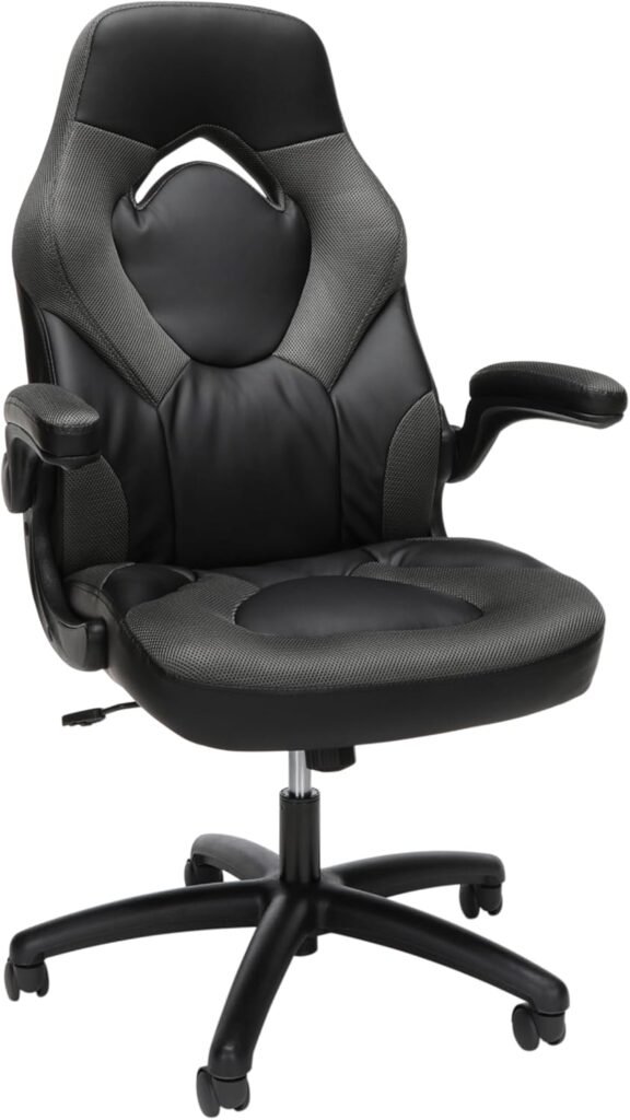 RESPAWN 3085 Gaming Chair - Gamer Chair and Computer Chair, Office Chair with Integrated Headrest, Gaming Chair for Adults, Adjustable Tilt Tension  Tilt Lock - Grey