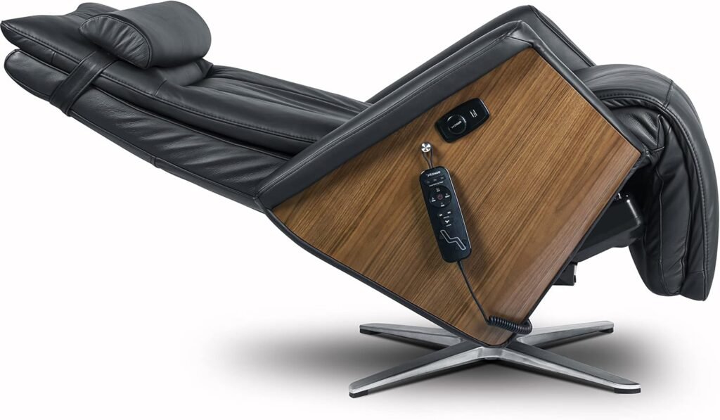 Svago SV500 Swivel Dual Power Infinite Position Zero Anti Gravity Recliner Chair with Heat and Air Massage - Toffee Top Grain Leather