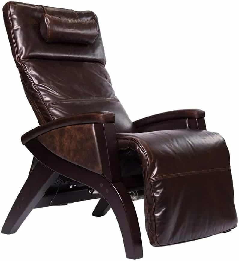 Svago ZGR Newton SV-630 Dual Power Infinite Position Zero Anti Gravity Recliner Chair with Heat and Air Massage - Chestnut Mahogany Top Grain Leather