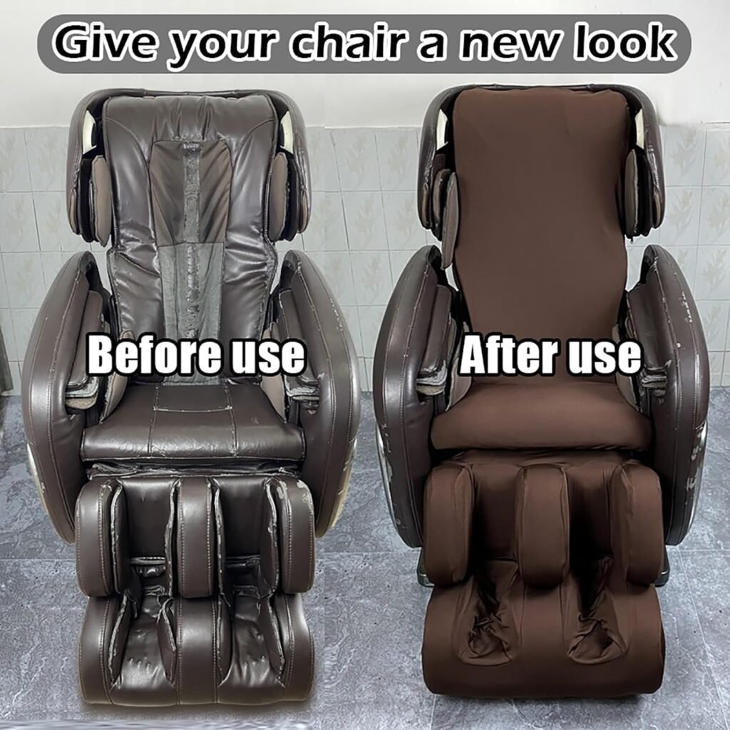 Thick Massage Chair Cover, Zero Gravity Chair Covers Recliner Chair Cover for Office Bedroom Full Body Massage Chair for All Types of Massage Chairs,C,Wrap Style