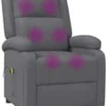 Vidaxl Massage Recliner Chair Anthracite Faux Leather With Manual Recline 6 Point Vibration Massage Usb Powered And Padd 2 150x150