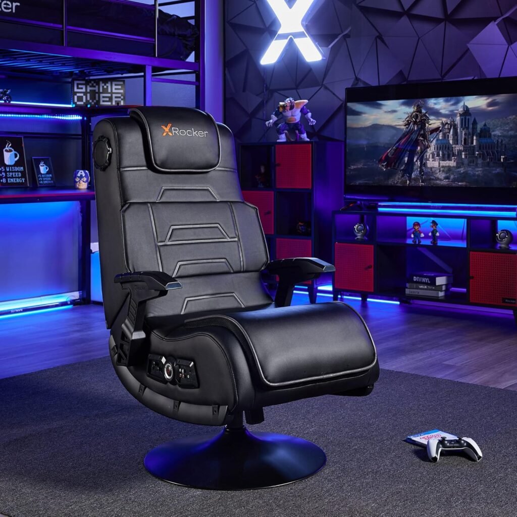 X Rocker PC Computer Video Gaming and Office Chair, Pedestal with Built in Audio
