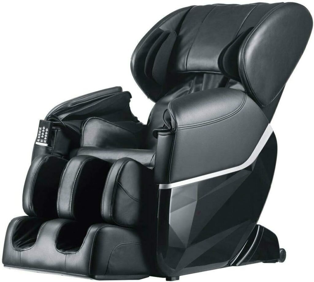 Zero Gravity Full Body Electric Shiatsu UL Approved Massage Chair Recliner with Built-in Heat Therapy and Foot Roller Air Massage System Stretch Vibrating for Home Office (Black) Zero Gravity Full Body Electric Shiatsu UL Approved Massage Chair Recliner with Built-in Heat Therapy and Foot Roller Air Massage System Stretch Vibrating for Home Office (Black)