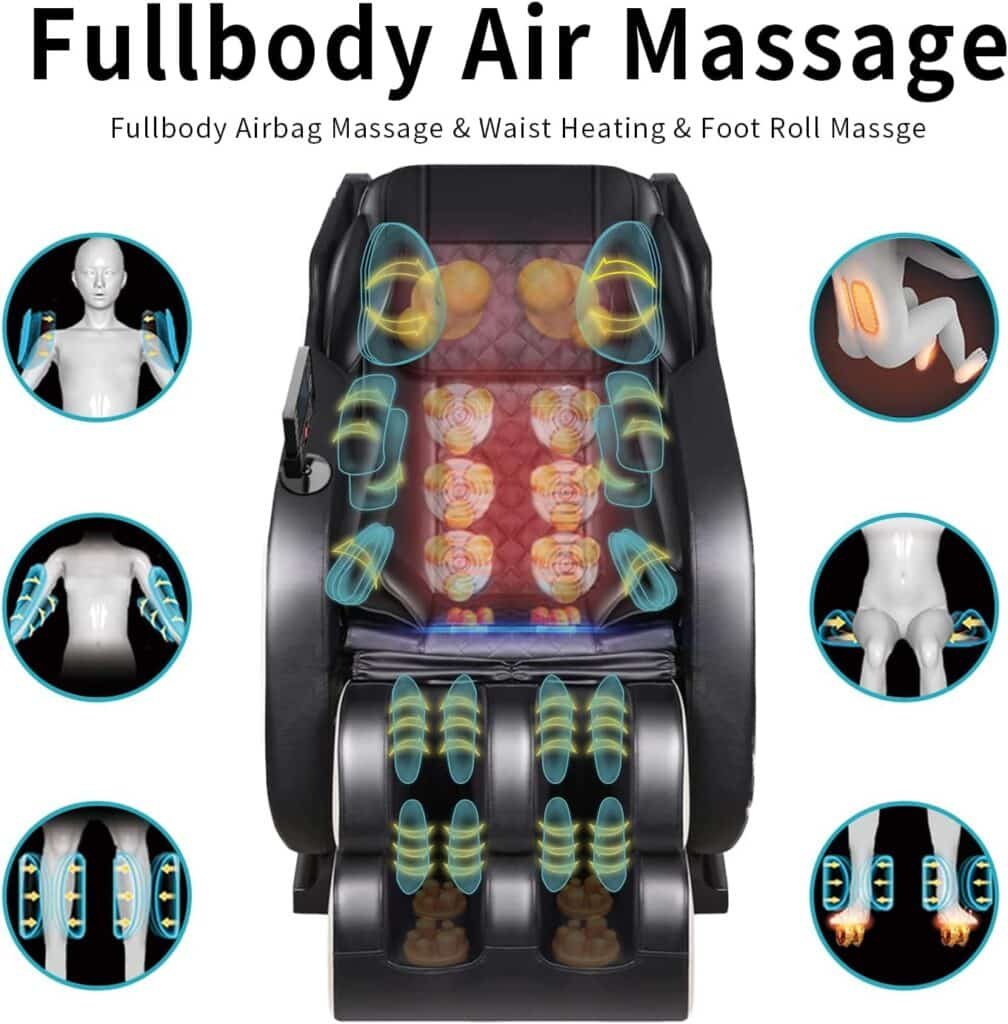 2022 New Massage Chair,Zero Gravity Massage Chair Full Body Massage and Shiatsu Recliner with Bluetooth, Hip Heating, Foot Massage and Air Massage System for Home Office…