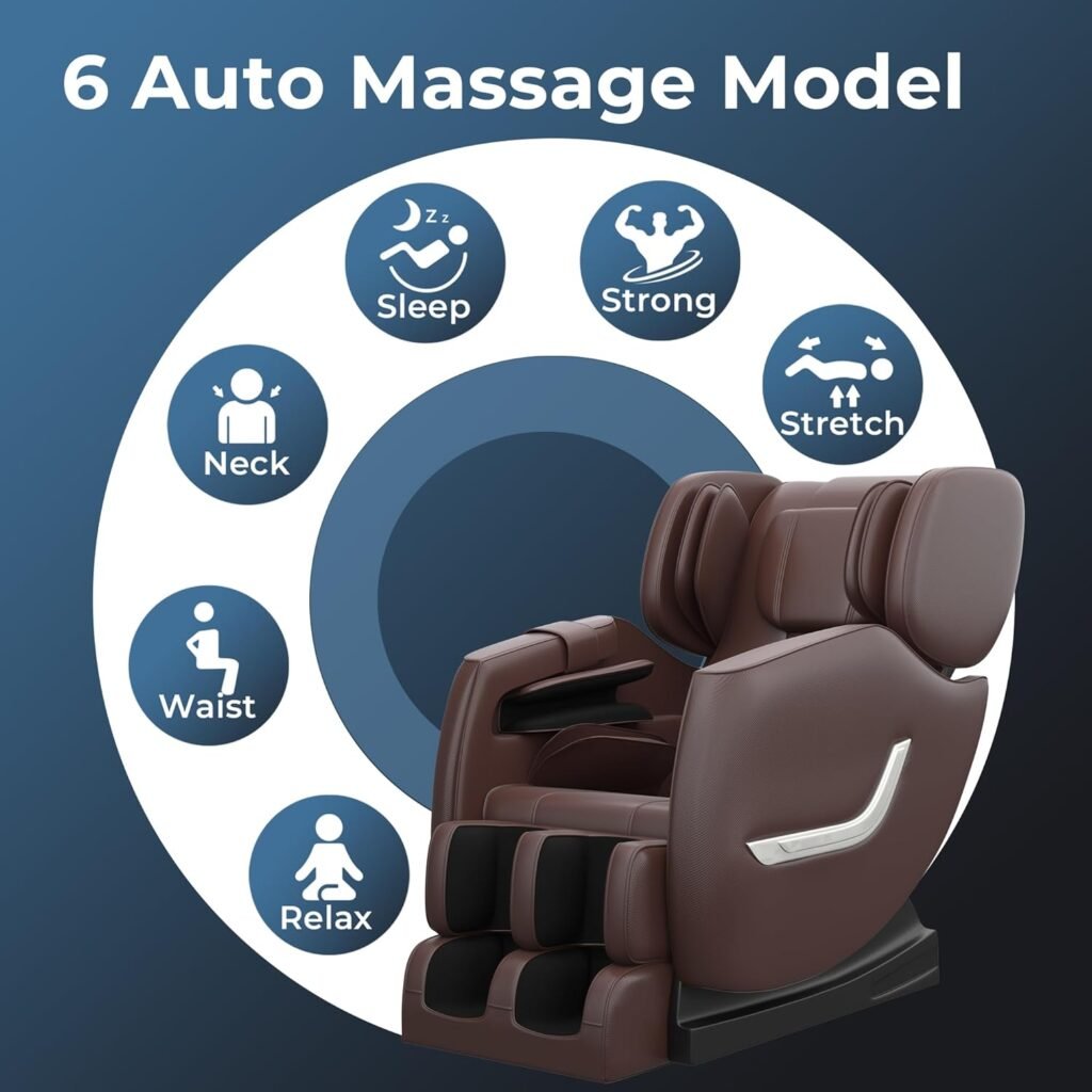 2024 Massage Chair, Full Body Zero Gravity Massage Chair with 8 Fixed Massage Rollers, 6 Auto Modes, Waist Heated, Bluetooth Speaker, Khaki 2024 Massage Chair, Full Body Zero Gravity Massage Chair with 8 Fixed Massage Rollers, 6 Auto Modes, Waist Heated, Bluetooth Speaker, Khaki