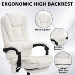 Executive Office Chair With Massage And Footrest Soft Leather Reclining Computer Chair Ergonomic High Back Desk Chair Fo 1 150x150
