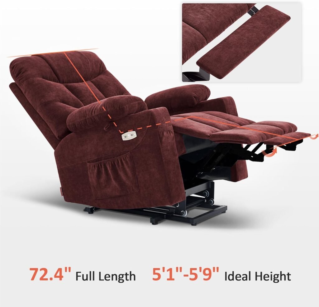 Mcombo Power Lift Recliner Chair With Extended Footrest For Elderly People Fabric 7287 Burgundy Medium Regular 5 1024x983