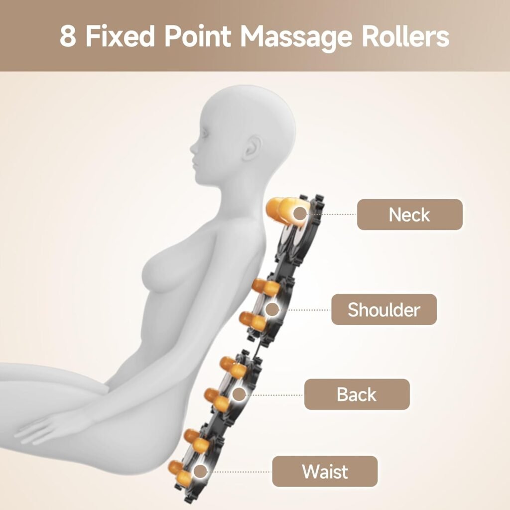 Real Relax Full Body Massage Chair, Zero Gravity Massage Recliner Chair with 6 Auto Modes, Full Body Airbags, Bluetooth, Fit Office and Home, Brown