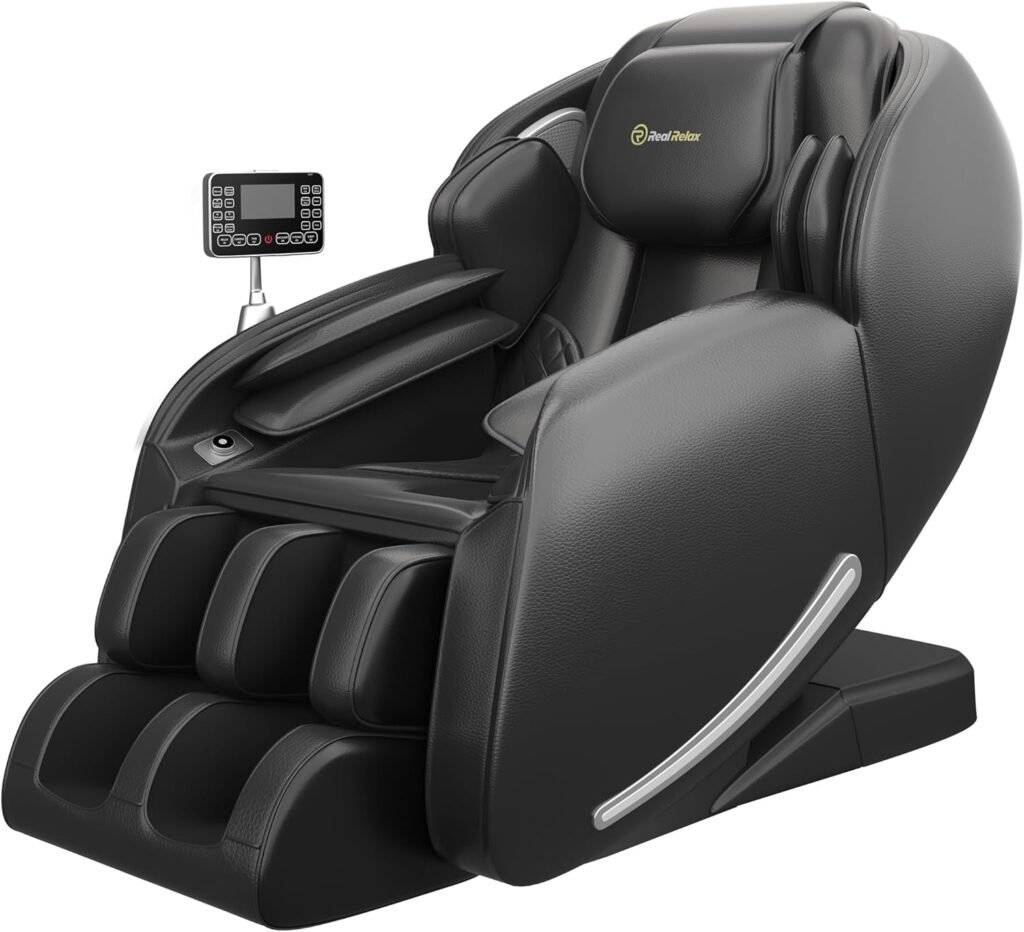 Real Relax Massage Chair PS5200 Brown + Favor-06 Black