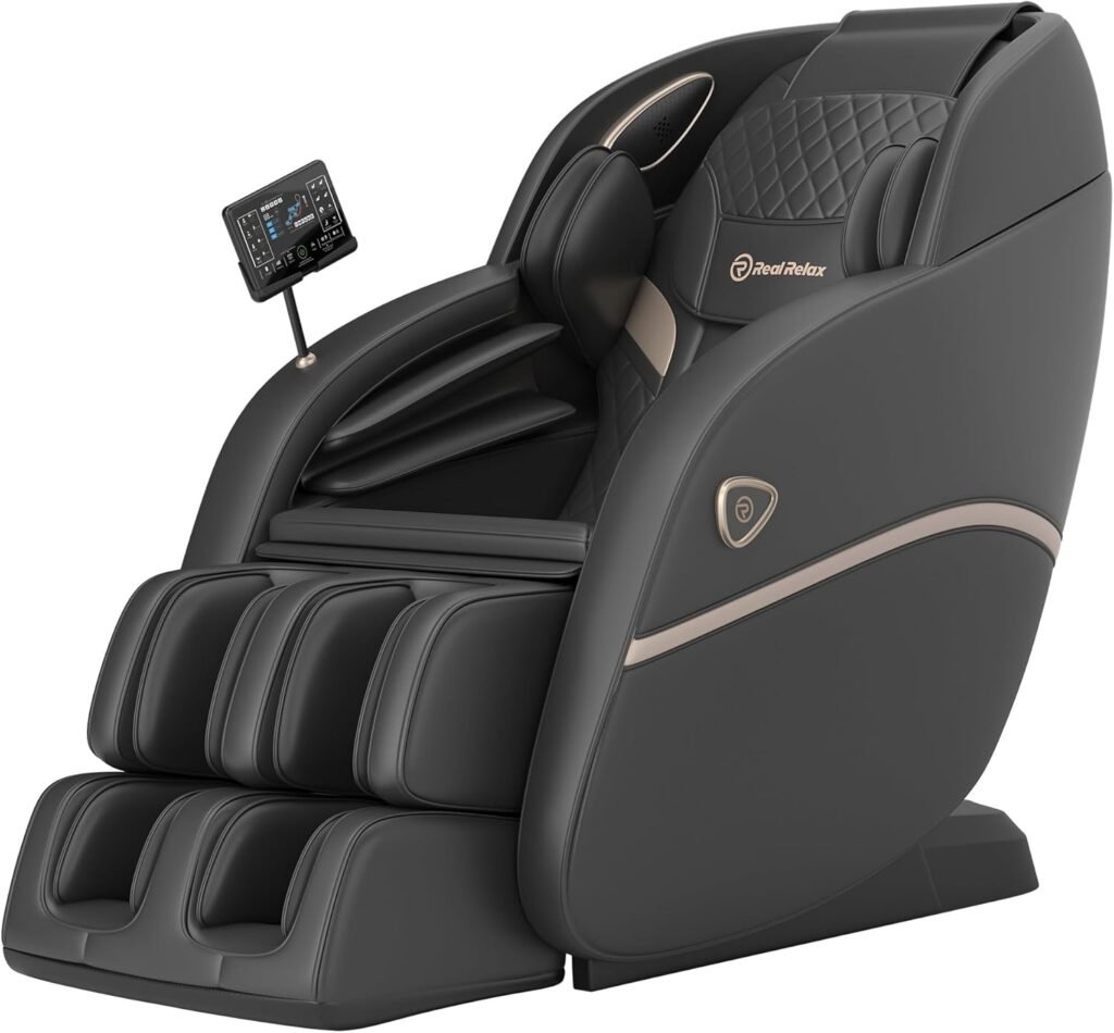 Real Relax Massage Chair PS5200 Brown + Favor-22 Black