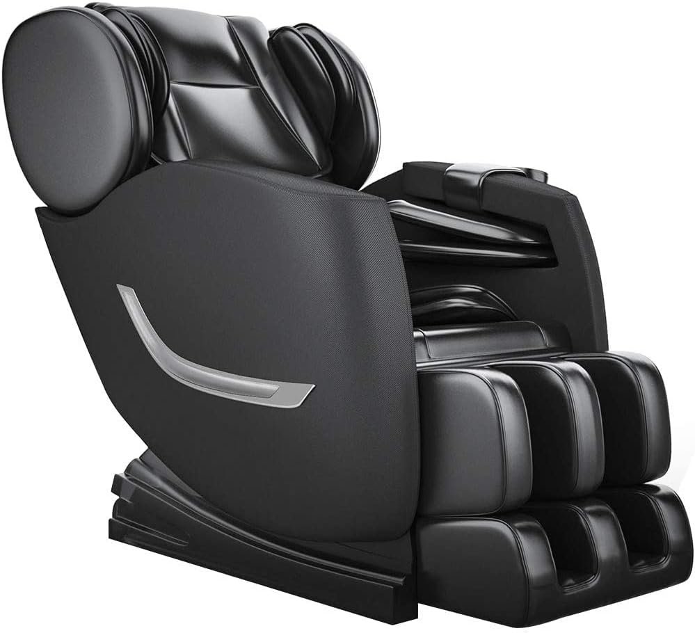2024 Massage Chair, Full Body Zero Gravity Massage Chair with 8 Fixed Massage Rollers, 6 Auto Modes, Waist Heated, Bluetooth Speaker, Black