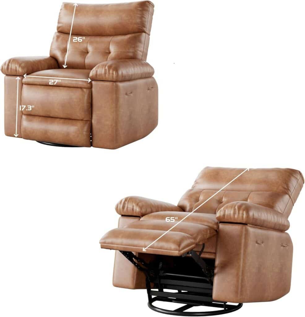 22 Width Power Recliner Chair, Electric Rocker Swivel USB Charger Lazy Boy for Adults, with Vibrating Massage and Heating, 1.5X Sponge Filling for Living Room, Bedroom and Nursery 22 Width Power Recliner Chair, Electric Rocker Swivel USB Charger Lazy Boy for Adults, with Vibrating Massage and Heating, 1.5X Sponge Filling for Living Room, Bedroom and Nursery