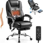 400lbs Executive Leather Office Chair With Ergonomic Design And Reclining Function Comfortable Computer Desk Chair With 150x150