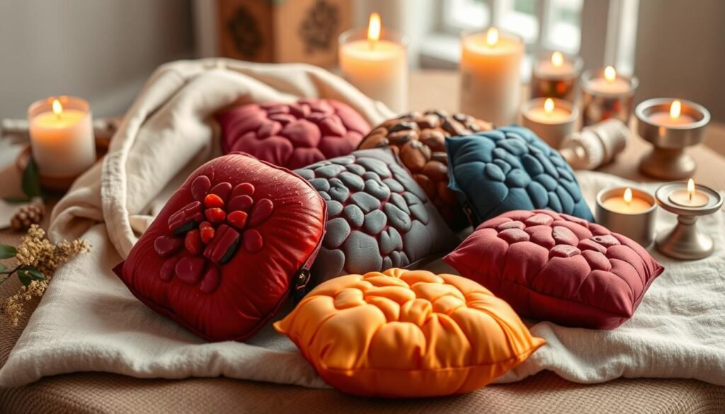 Cherry pit heat packs for massage therapy