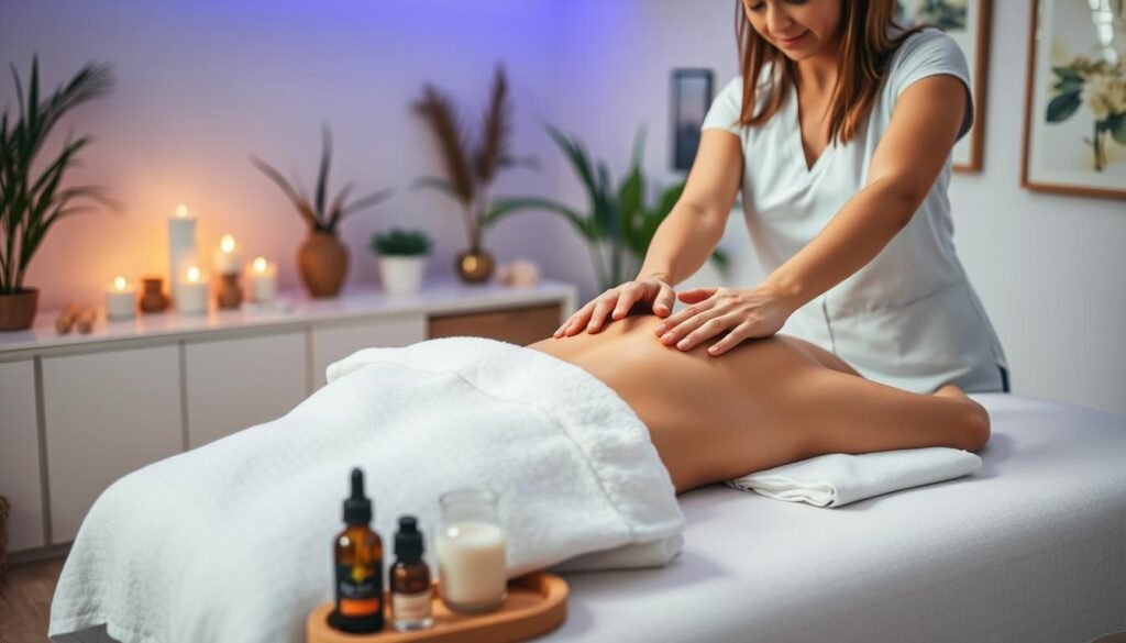 Massage therapy techniques demonstration