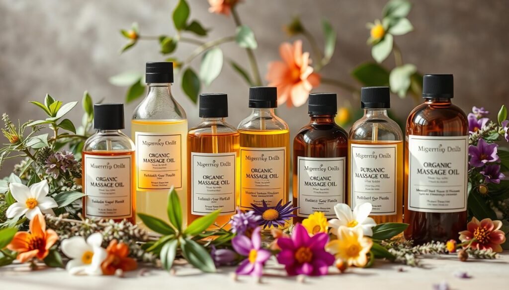 Organic massage oils