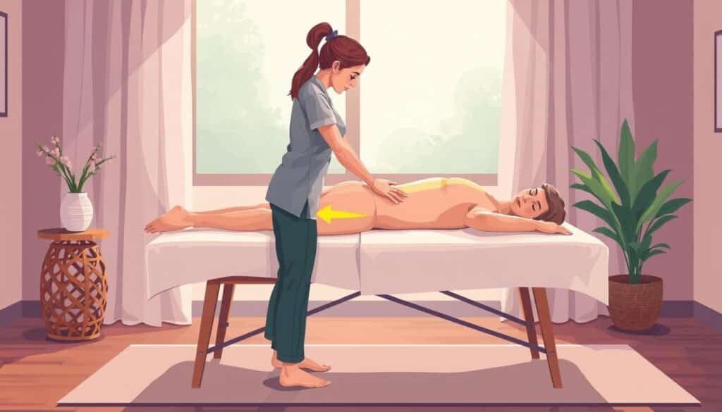 Proper body mechanics in massage