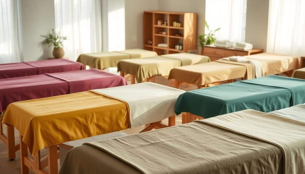 Types of massage table sheets