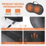 Aerlang Cordless Back Massager With Heat Neck Shoulder Massager With Wireless Remote 3d Kneading Massage Pillow For Back 3 150x150