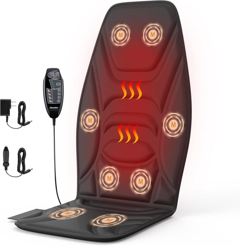 Back Massage Chair Pad Back Massager With Heat For Pain Relief Foldable Chair Massager For Full Body Massage Deep Tissue 998x1024