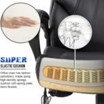 Bestoffice Big And Tall Office Chair 400lbs Heavy Duty Metal Base Ergonomic Massage Desk Chair With Lumbar Support Arms 1 2 150x150