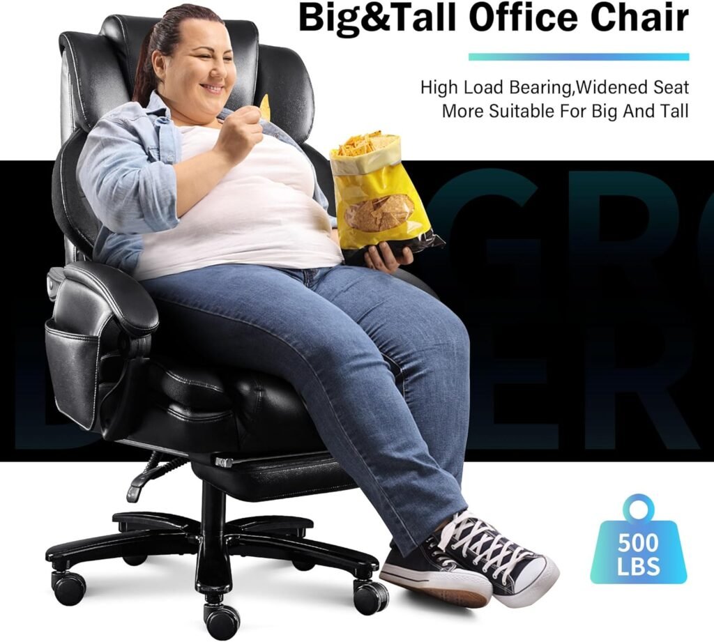 Big And Tall Office Chair 500lbs Reclining Massage Office Chair With Footrest High Back Executive Office Chair With 3d K 4 1024x921