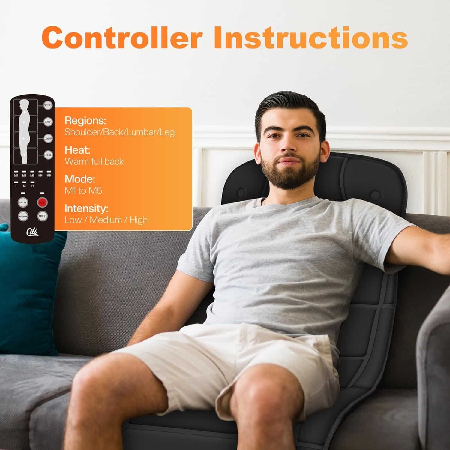 CILI Full Body Massage Mat with Heat, Vibration Back Massage Pad, Full Body Massager for Neck Back Pain, Massage Mattress Pad, Gifts for Men Women