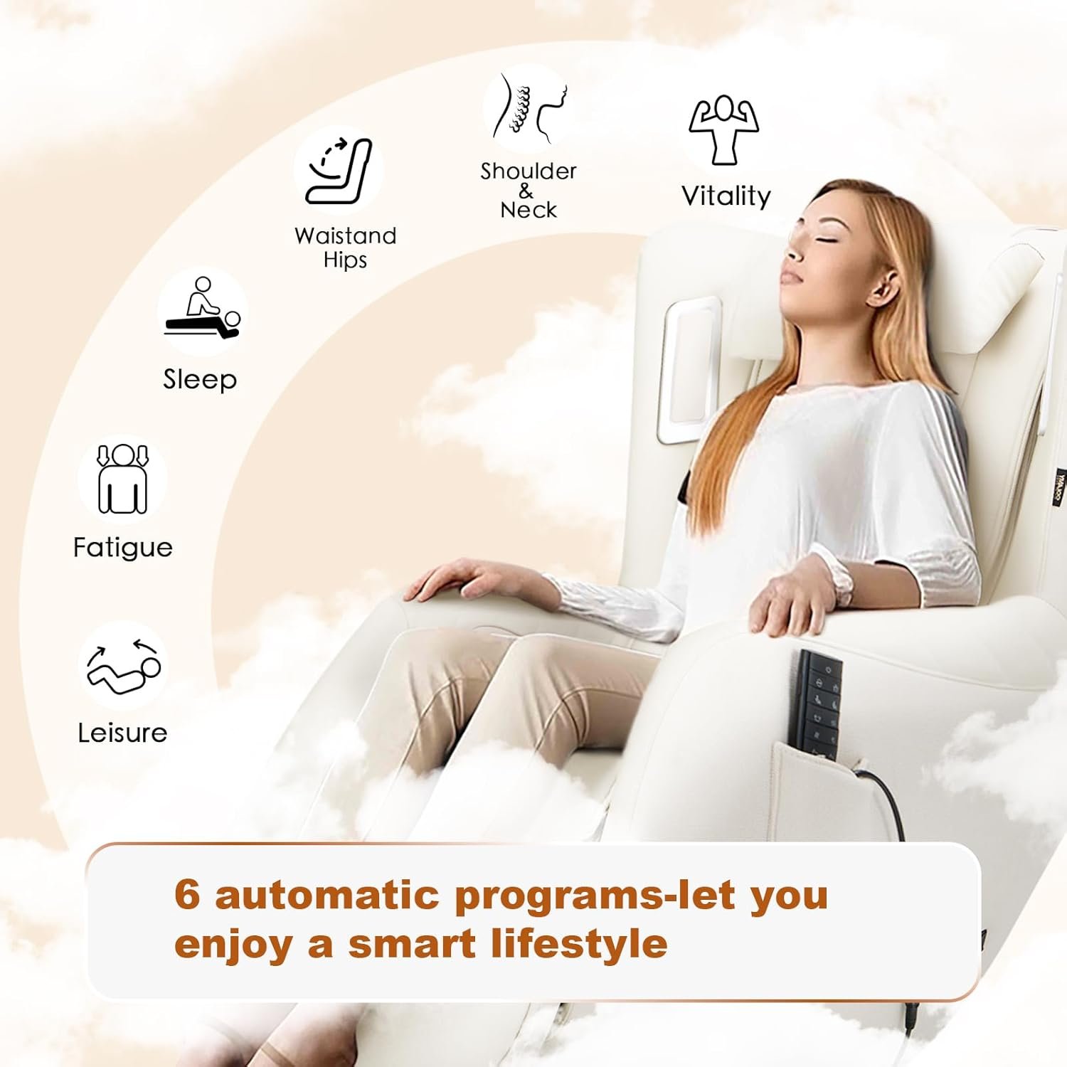 COLAMY Recliner Massage Chair | Massage and Leisure Dual-Use Chair,Heated,Lazy Boy| Living Room, Bedroom | Sofa | Single（Brown