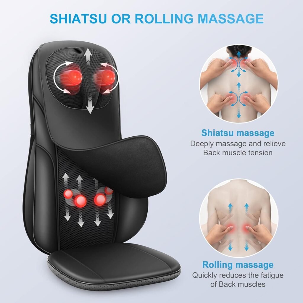 Comfier Shiatsu Back Massager With Heat Deep Kneading Rolling Massage Chair Pad Chair Massager For Office Home Use Gift 1 1 1024x1024