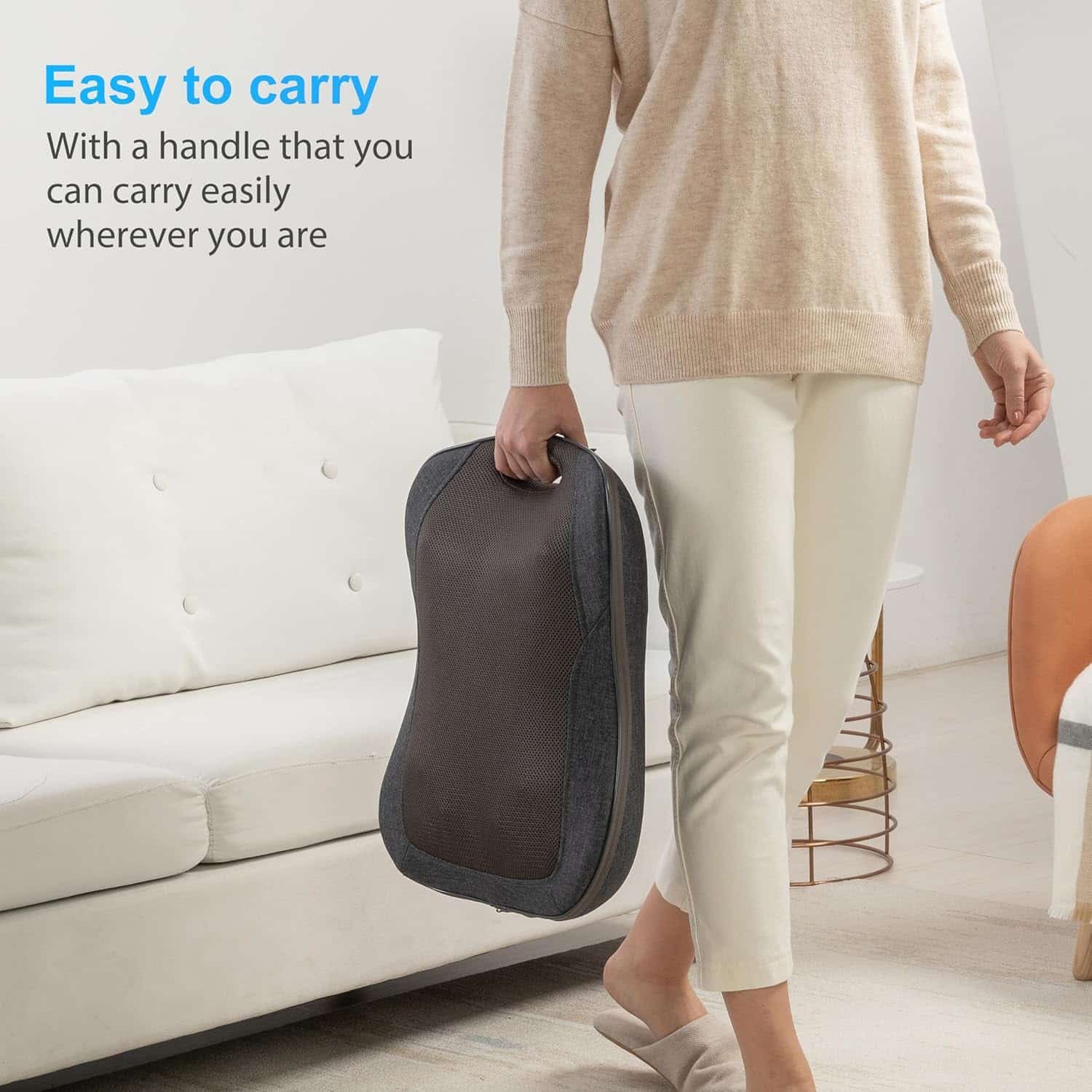 CooCoCo 14×19 Shiatsu Back Massager with Heat, Christmas Gifts for Men Husband, Portable Massage Chair Pad, Kneading Massage Mat for Pain Relief, Chair Massager for Office Home