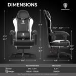 Dowinx Gaming Chair With Pocket Spring Cushion And Footrest Ergonomic Computer Chair With Massage Lumbar Supportfor Adul 1 150x150