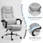 Ecotouge Ergonomic Massage Office Chair With Footrest 2 Vibration Points Lumbar Support Adjustable Reclining Executive C 3 150x150